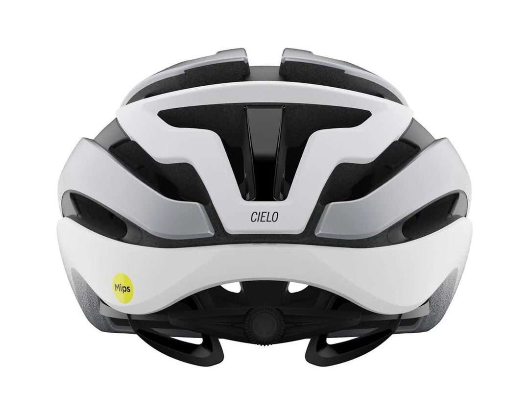 Giro Cielo MIPS Road Cycling Helmet (Matte White/Silver Fade) - BUMSONTHESADDLE