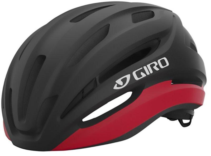 Giro Isode II Road Cycling Helmet (Matte Black/Red) - BUMSONTHESADDLE