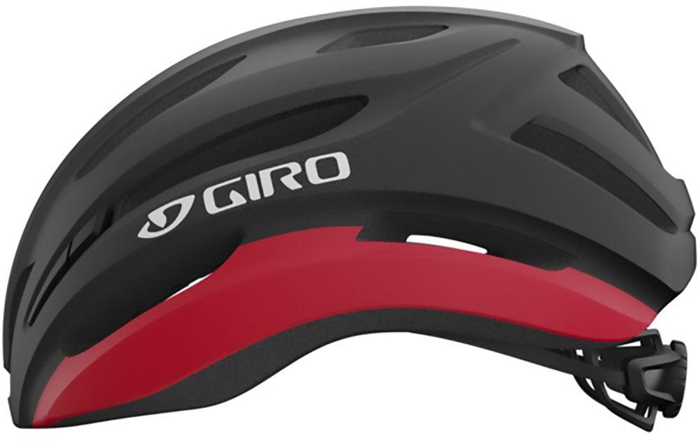 Giro Isode II Road Cycling Helmet (Matte Black/Red) - BUMSONTHESADDLE