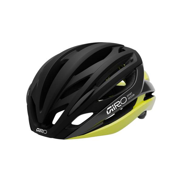 Giro Syntax MIPS Road Cycling Helmet (Matte Black/Highlight Yellow ...
