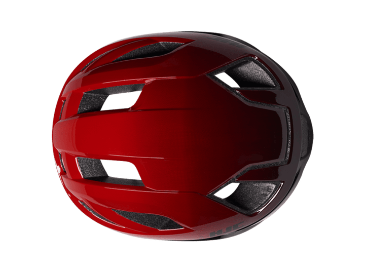 HJC Bellus Road Cycling Helmet (Matte Glossy Red Black) - BUMSONTHESADDLE