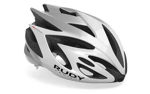Rudy Project Rush Road Cycling Helmet (White/ Shiny Silver)