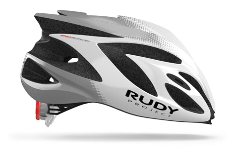 Rudy Project Rush Road Cycling Helmet (White/ Shiny Silver)