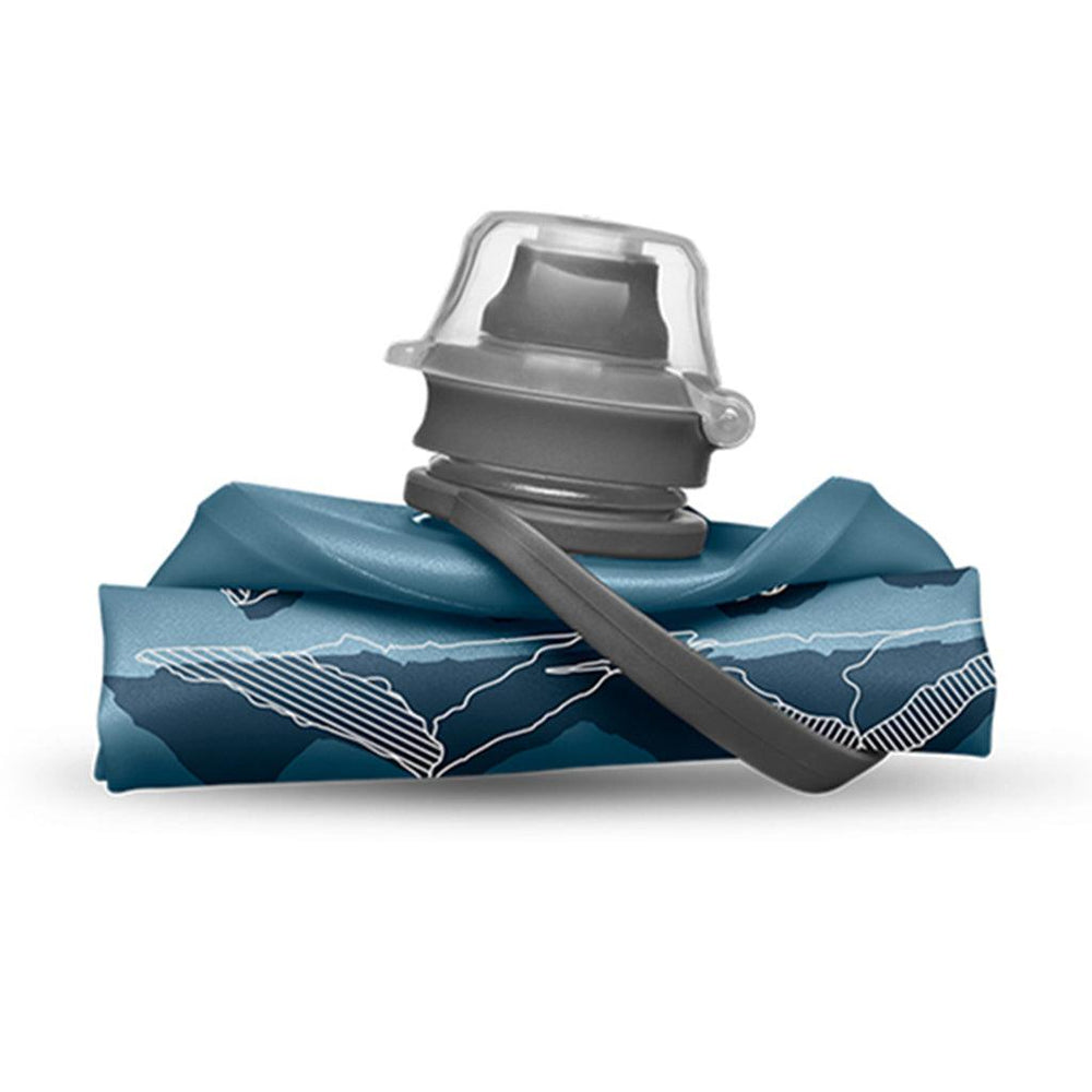 Hydrapak Stow Flexible Bottle Mountain Edition (Tahoe Blue) - BUMSONTHESADDLE
