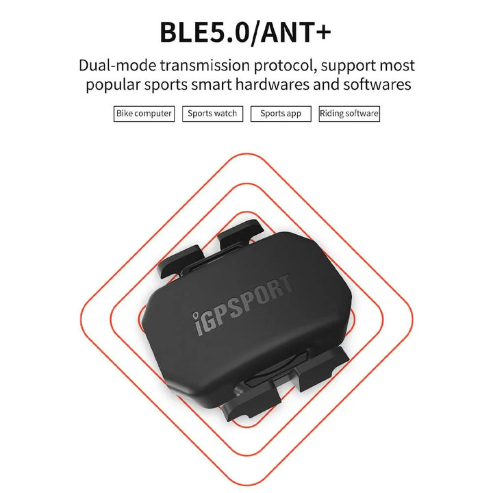 iGPSport CAD70 Dual Mode Cadence Sensor (Black)