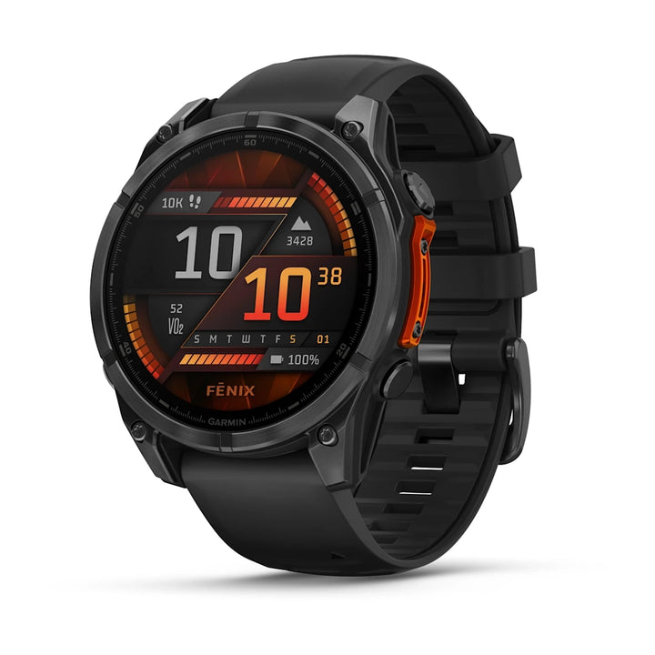 Garmin Fenix 8 Smart Watch (Slate Grey w/ Black Silicone Band)