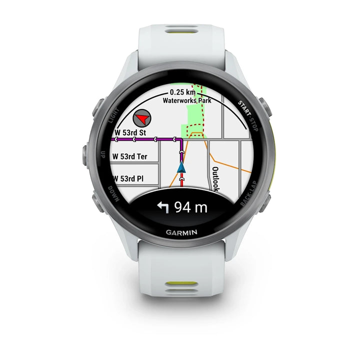 Garmin Forerunner 970 Smart Watch (Titanium/Whitestone Case/Whitestone/Translucent Amp Yellow Band)