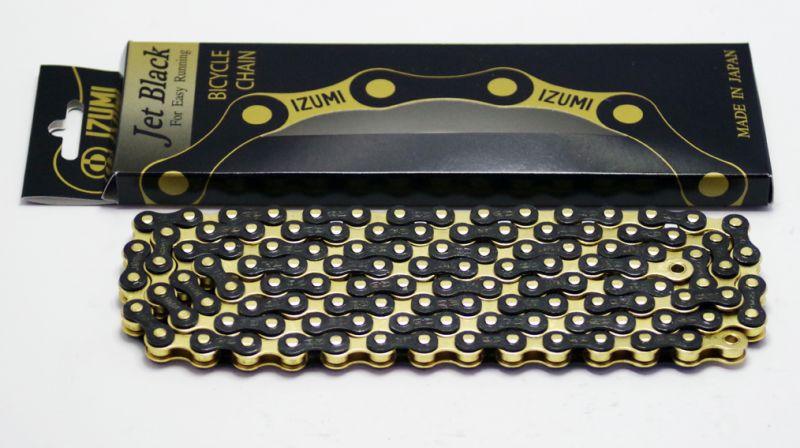Izumi Jet Black 1 Speed Chain (Black/Gold) - BUMSONTHESADDLE
