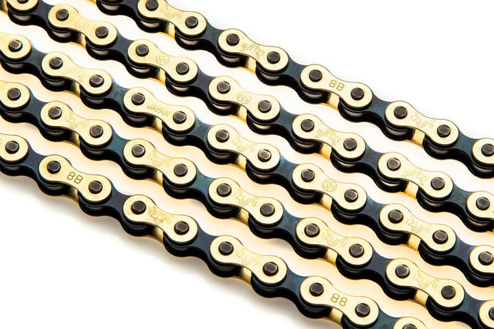 Izumi V Super Toughness 1/2x1/8  Single Speed Chain (Gold/Black)