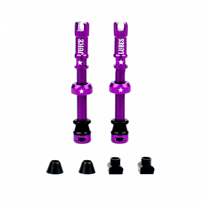 Juice Lubes Tubeless Valves (Purple) - BUMSONTHESADDLE
