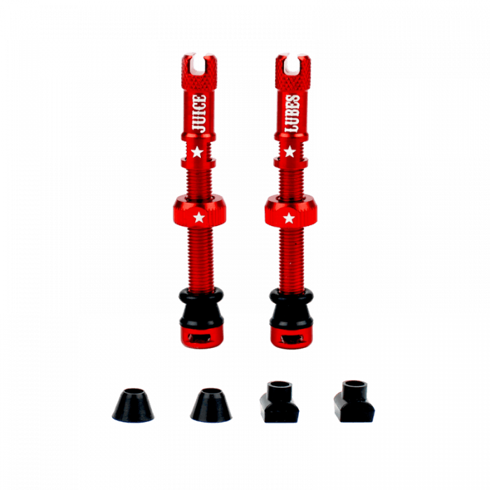 Juice Lubes Tubeless Valves (Red) - BUMSONTHESADDLE