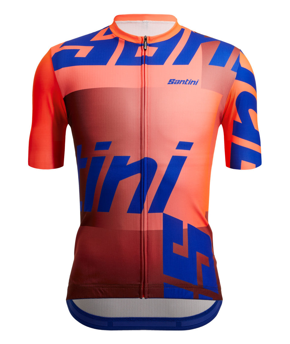 Santini Karma Logo Men's Cycling Jersey (Flashy Orange)