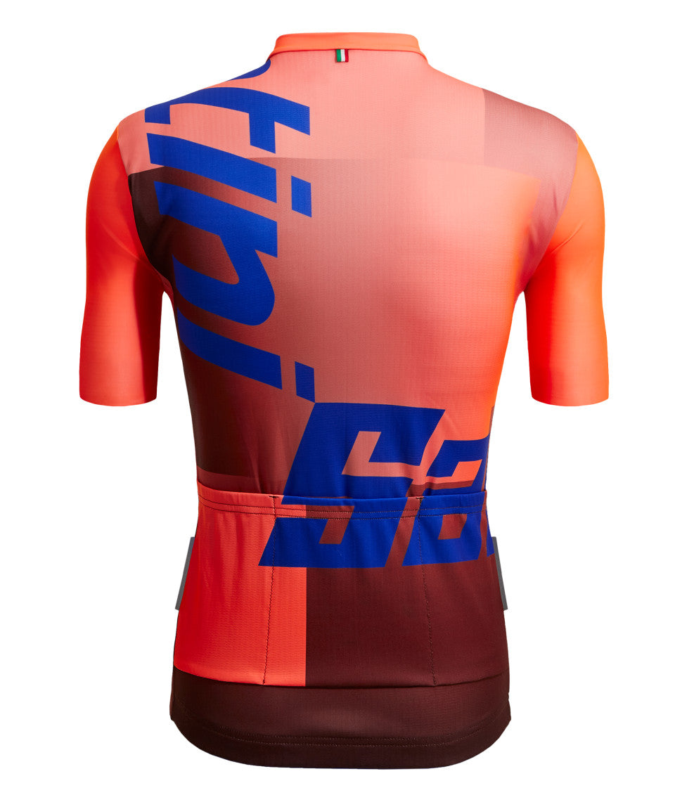 Santini Karma Logo Men's Cycling Jersey (Flashy Orange)