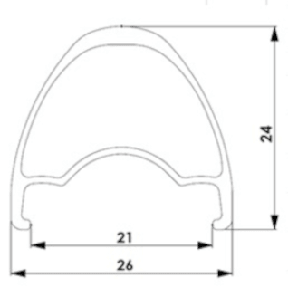 Lapwing LP-724 700c Disc Brake Rim (Black) - BUMSONTHESADDLE