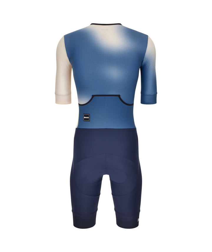 Santini Leaf Men's Triathlon Suit (Blue)