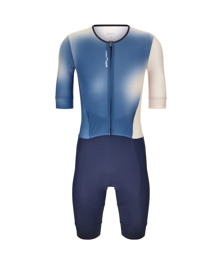 Santini Leaf Men's Triathlon Suit (Blue)