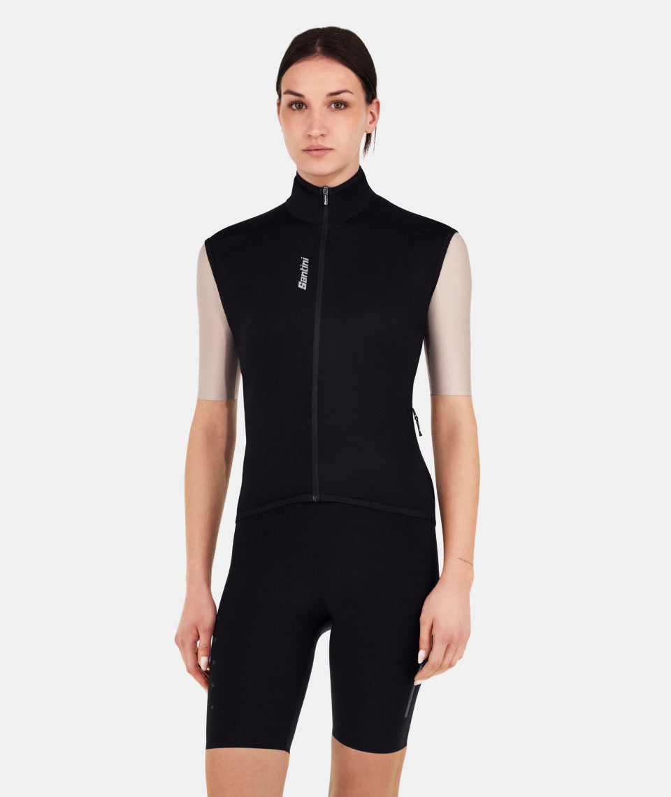 Santini Magic Unisex Cycling Rain Vest (Black)