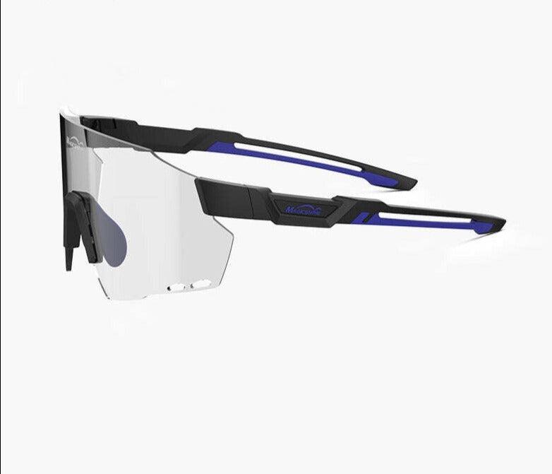 Magicshine Windbreaker Photochromatic Sport Sunglasses (Transparent/Lake Placid Blue) - BUMSONTHESADDLE