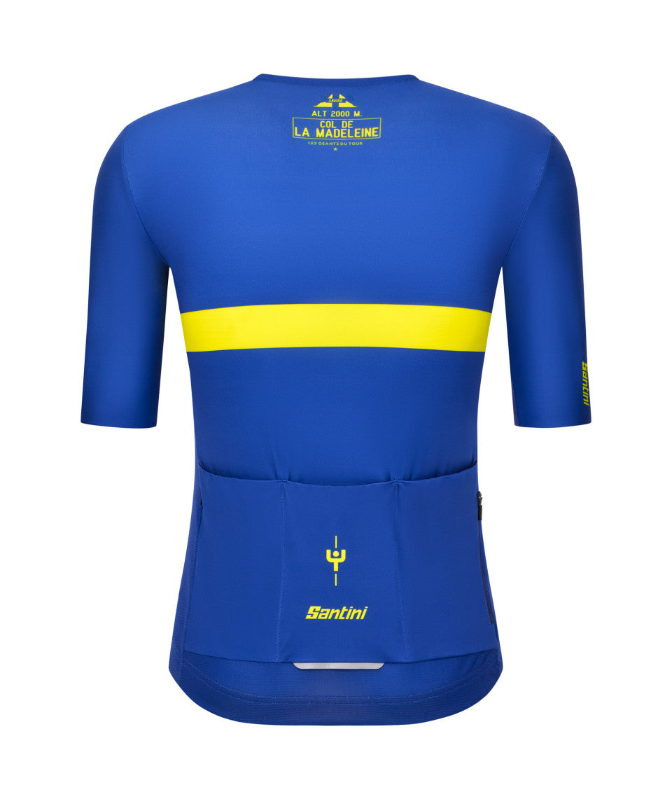 Santini Maillot Jaune Col De La Madeleine Unisex Cycling Jersey (Print)