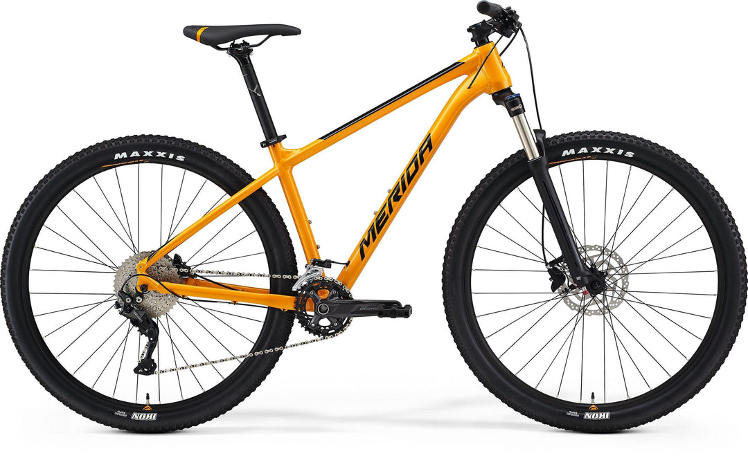 Merida Big.Nine 300 aluminium 29er hardtail mountain bike in Orange/Black