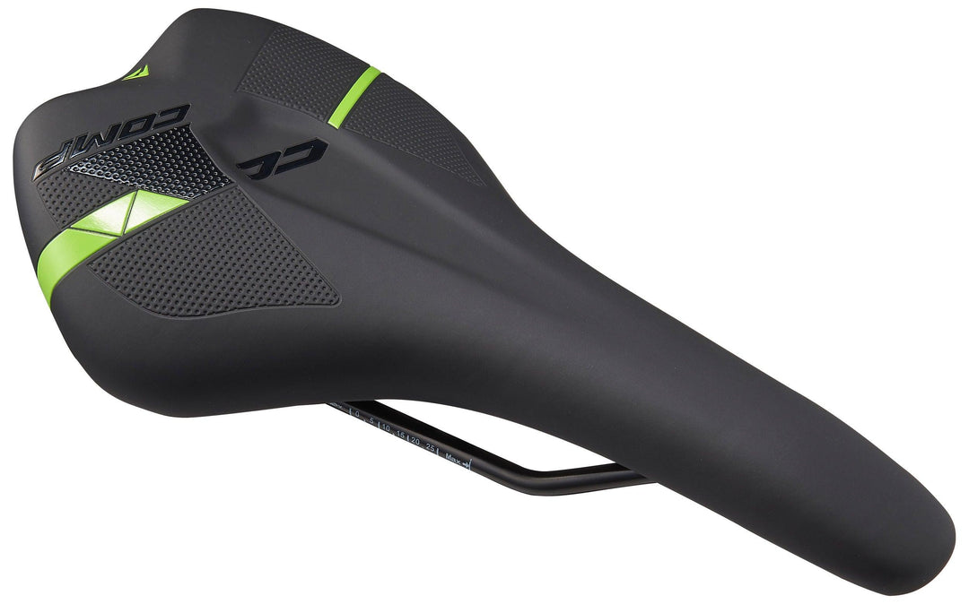 Merida Comp CC Saddle (Black Matt/Glossy Green) - BUMSONTHESADDLE