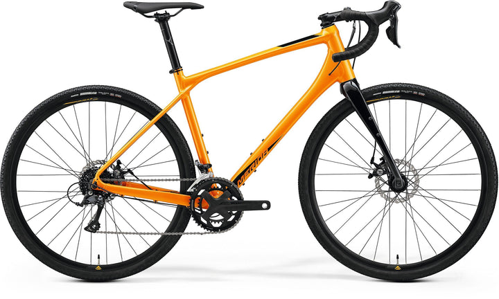 Merida Silex 200 entry-level gravel bike in Orange/Black