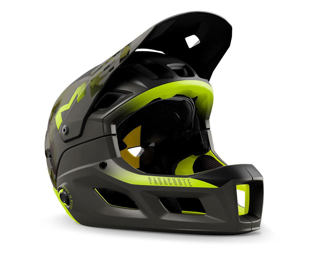 MET Parachute MCR MTB MIPS Cycling Helmet (Camo Lime Green Matt Glossy) - BUMSONTHESADDLE