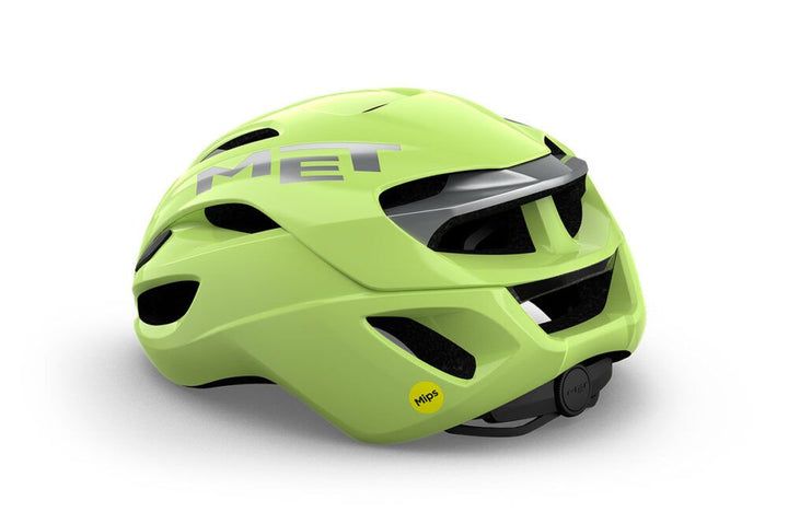 MET Rivale MIPS Road Cycling Helmet (Glossy Lime Yellow Metallic)