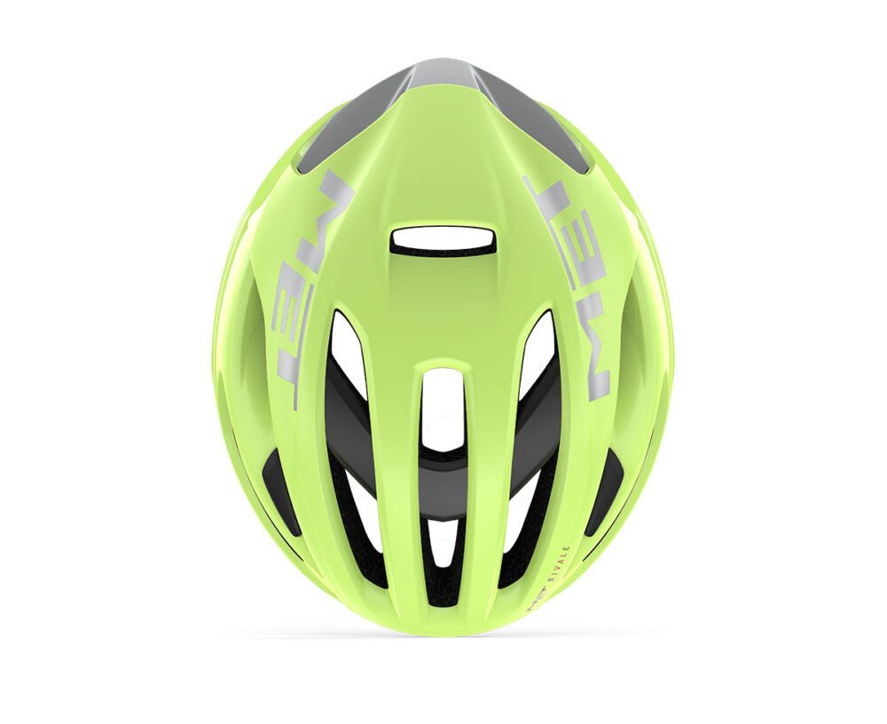 MET Rivale MIPS Road Cycling Helmet (Glossy Lime Yellow Metallic)