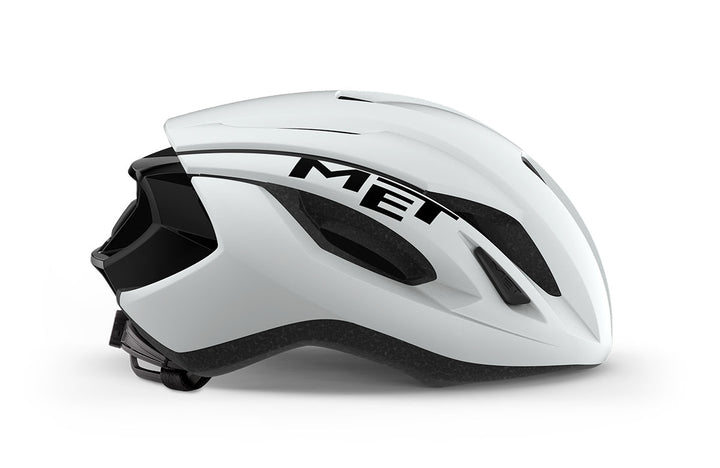 MET Strale Road Cycling Helmet (White Black)