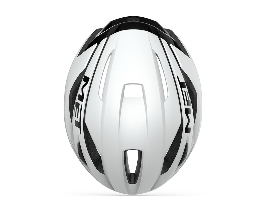 MET Strale Road Cycling Helmet (White Black)