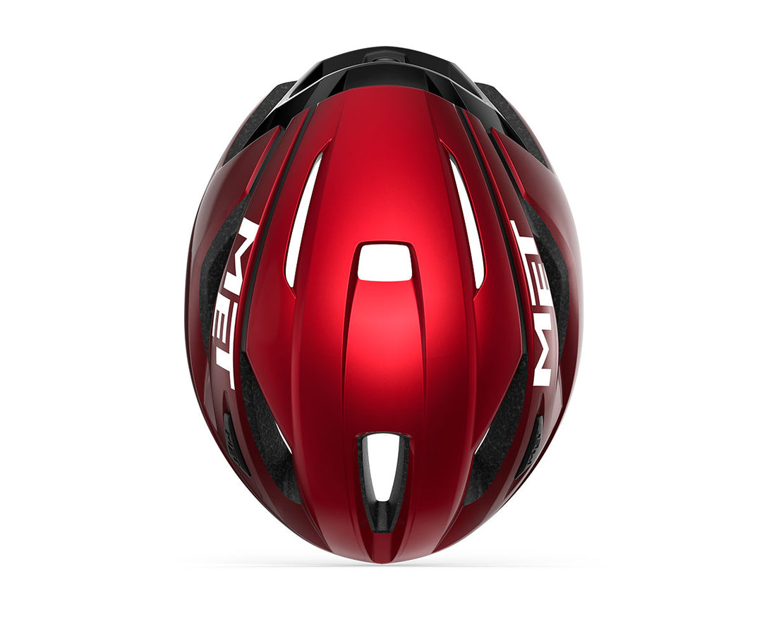 MET Strale Road Cycling Helmet (Red Metallic Glossy)