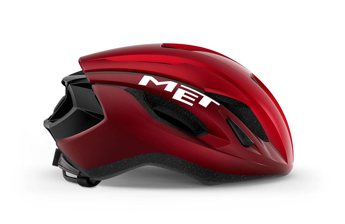 Buy MET Strale Road Cycling Helmet Red Metallic Glossy Online Wide Range Best Price BUMSONTHESADDLE