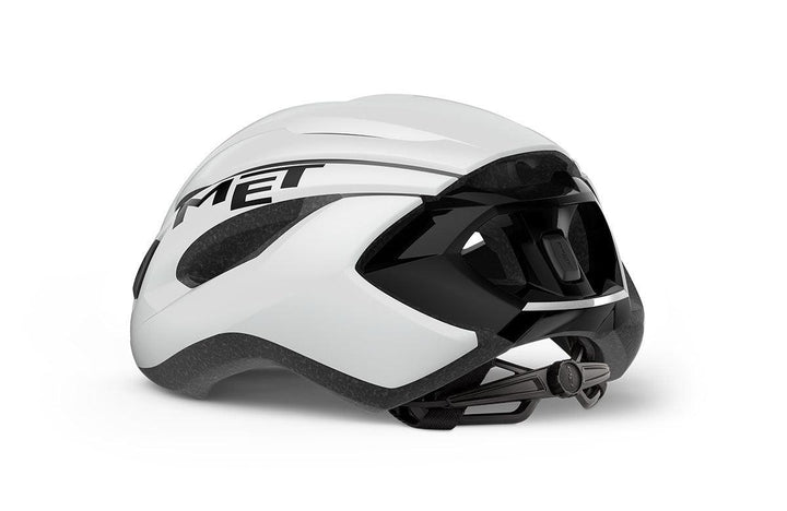 MET Strale Road Cycling Helmet (White Black) - BUMSONTHESADDLE