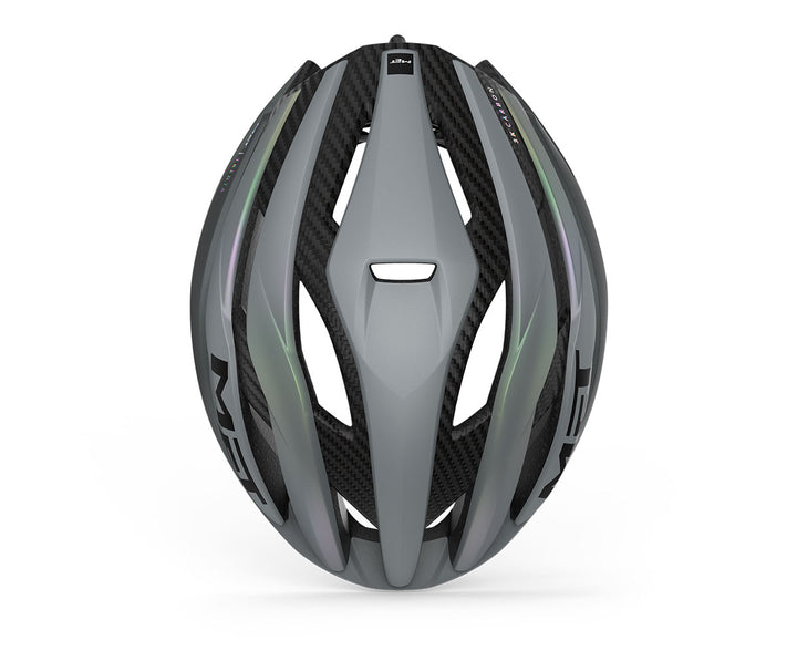 MET Trenta 3k Carbon MIPS Road Cycling Helmet (Gray Iridescent)