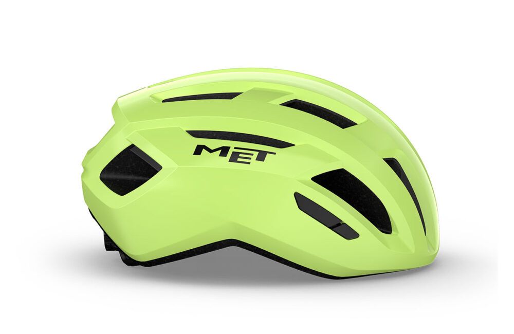 MET Vinci MIPS Road Cycling Helmet (Glossy Ultra Lime Yellow Metallic)
