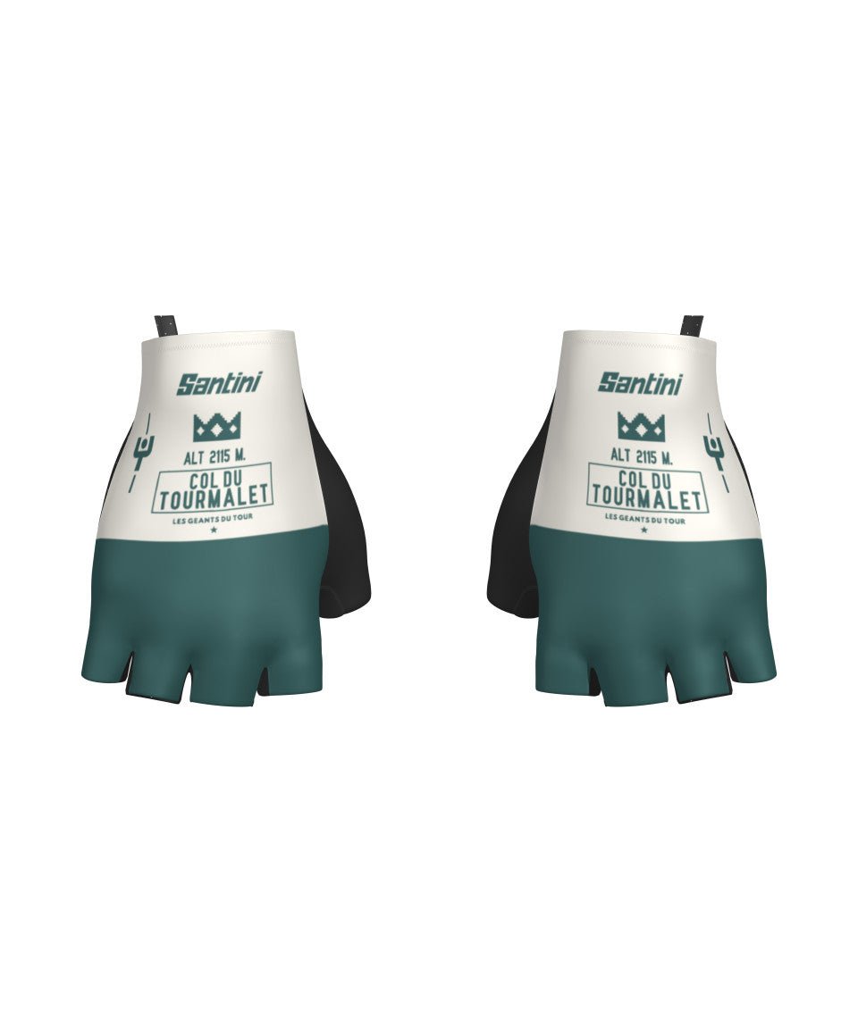 Santini MJ COL DU Tourmalet Unisex Cycling Gloves (Green)