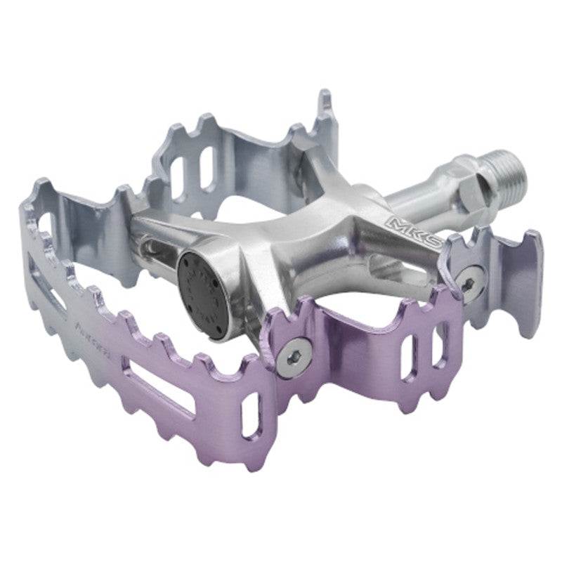 MKS Aurora Platform Pedals (Purple/Silver)