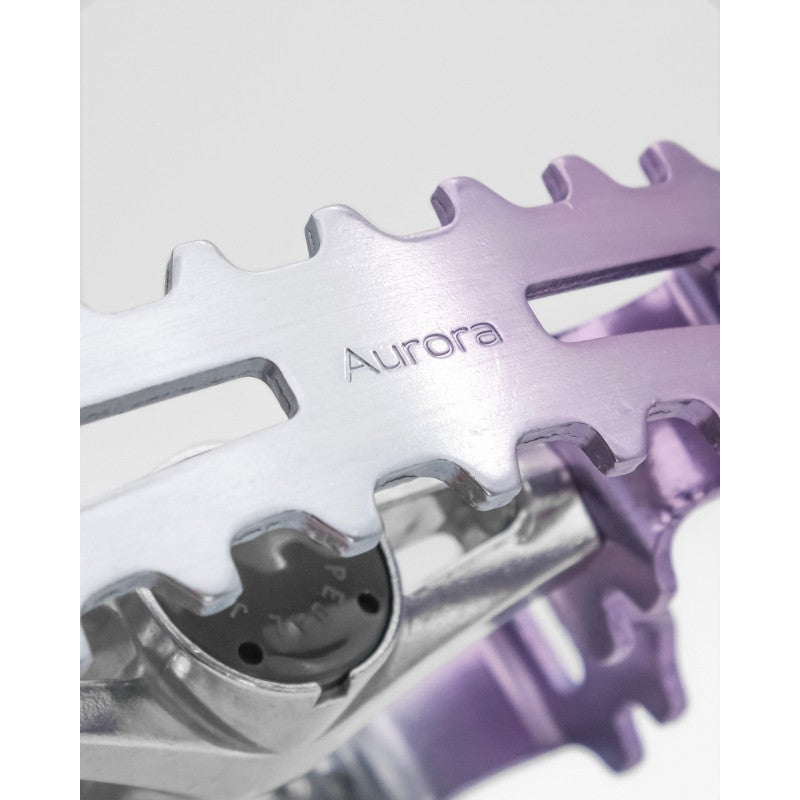 MKS Aurora Platform Pedals (Purple/Silver)