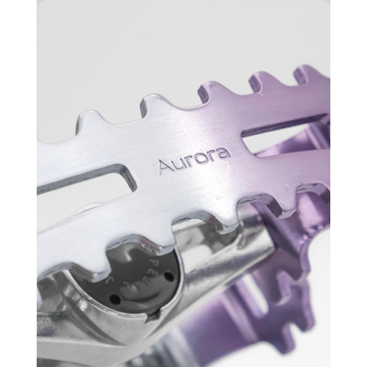MKS Aurora Platform Pedals (Purple/Silver)