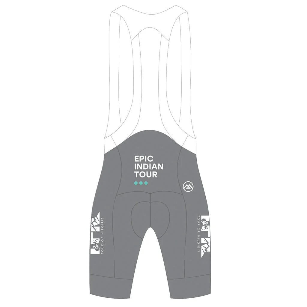 Monton X Tour of Nilgiris Limited Edition Unisex Cycling Bibshorts (Grey)