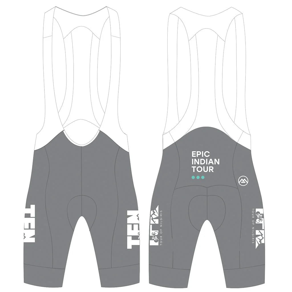 Monton X Tour of Nilgiris Limited Edition Unisex Cycling Bibshorts (Grey)
