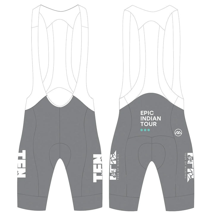 Monton X Tour of Nilgiris Limited Edition Unisex Cycling Bibshorts (Grey)
