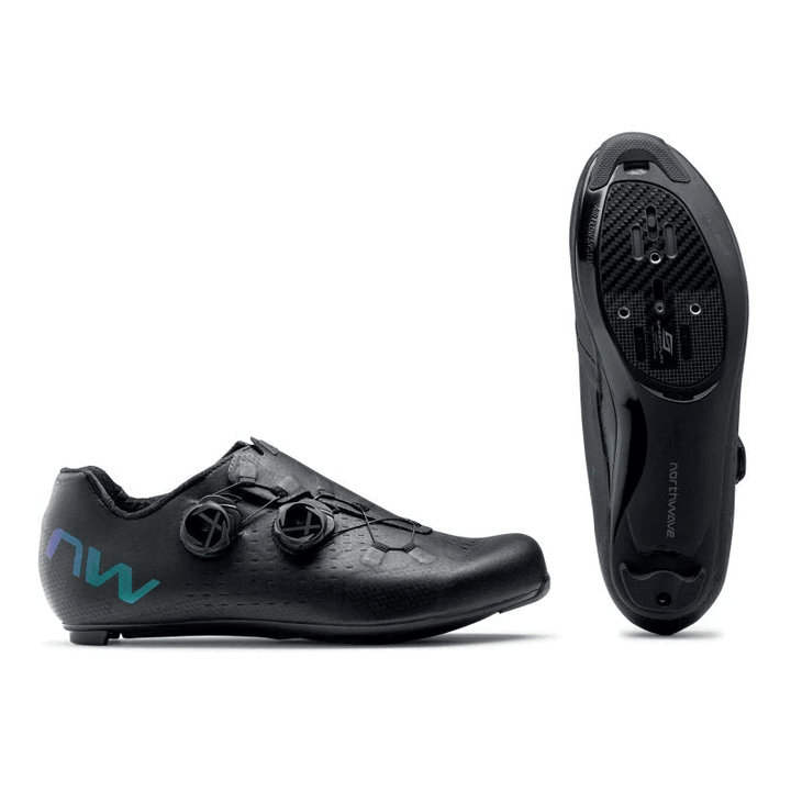 Northwave Extreme GT3 Road Cycling Shoe (Black/Ridescent) - BUMSONTHESADDLE