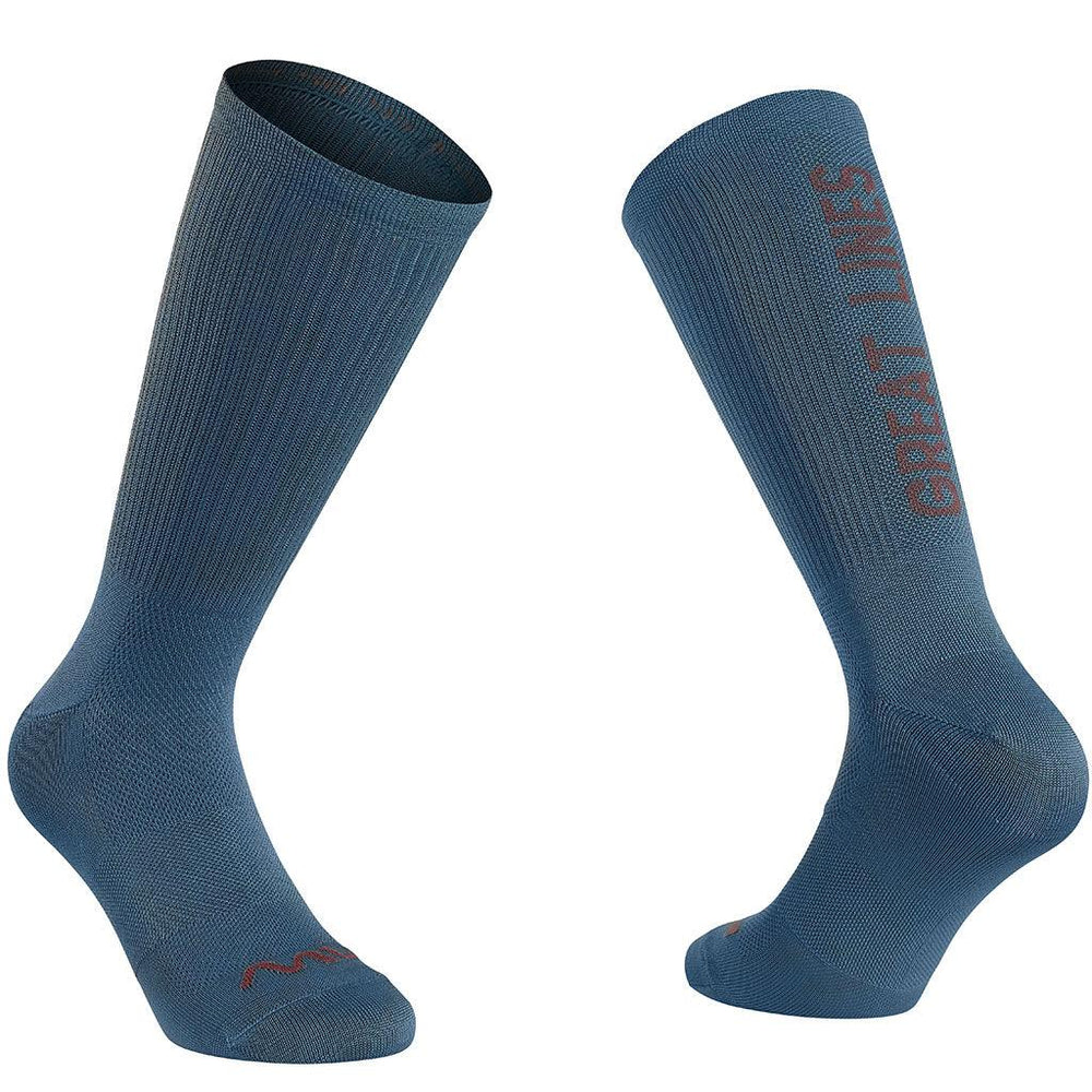 Northwave Good Times Great Lines Unisex Cycling Socks (Deep Blue/Dark Grey) - BUMSONTHESADDLE
