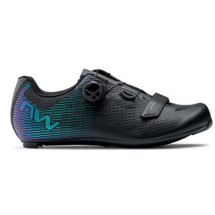 Northwave Storm Carbon 2 Road Cycling Shoe (Black/Iridescent) - BUMSONTHESADDLE