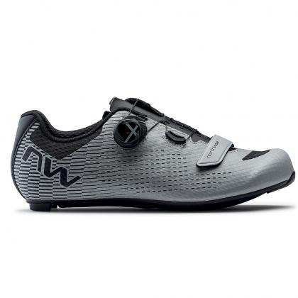 Northwave Storm Carbon 2 Road Cycling Shoe (Silver Reflective) - BUMSONTHESADDLE