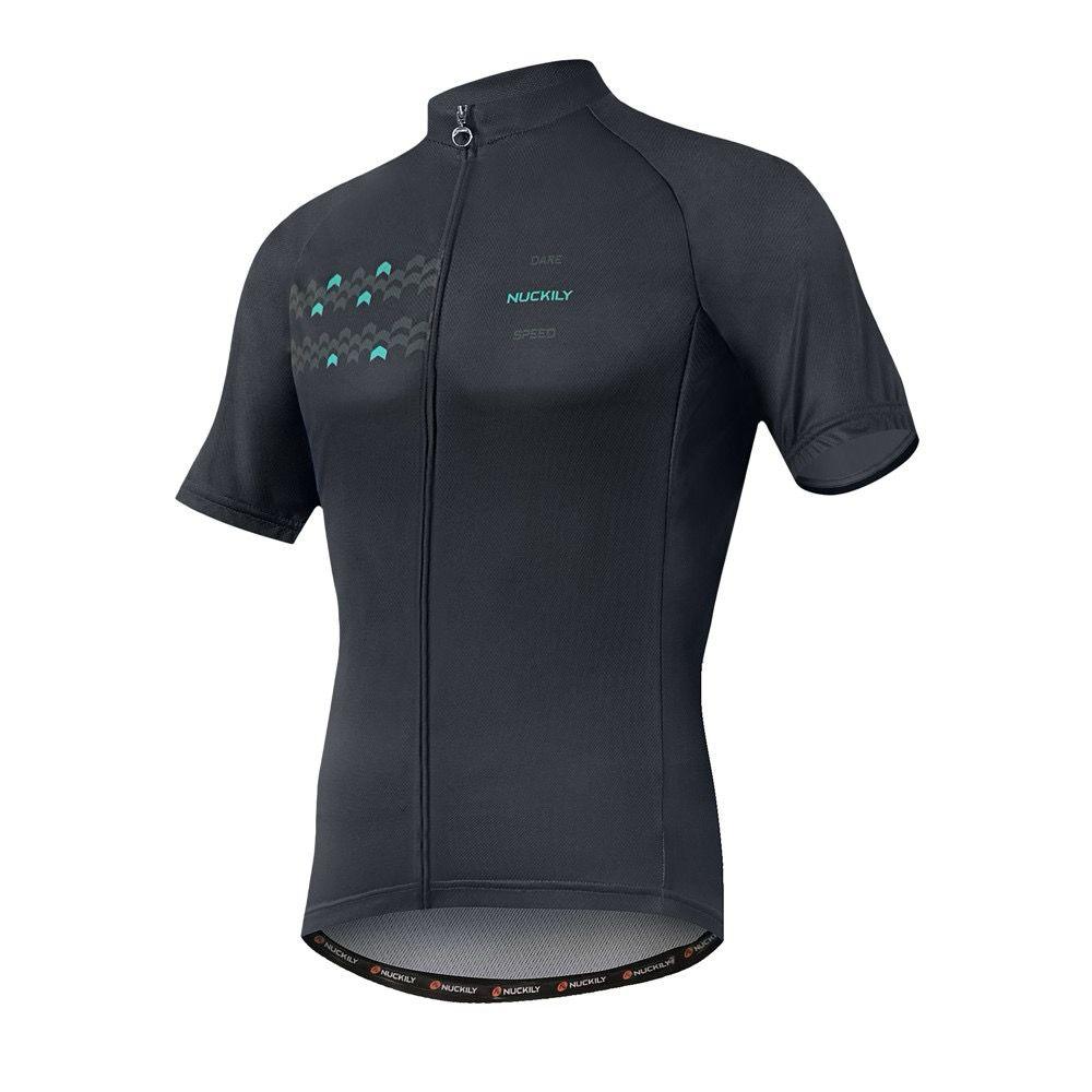 Nuckily MA032 Men's Cycling Jersey (Dark Grey) - BUMSONTHESADDLE