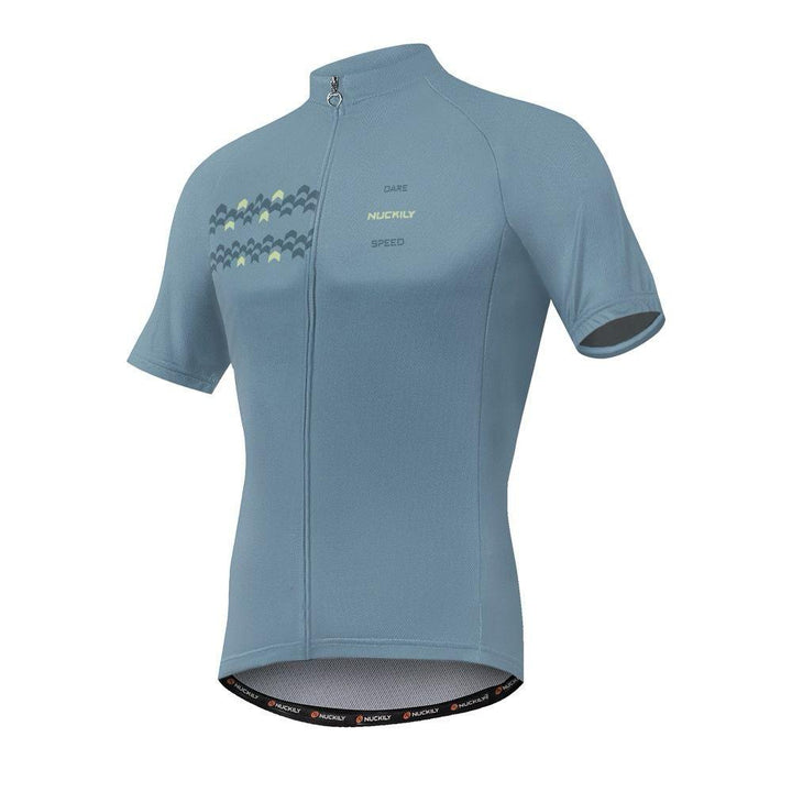 Nuckily MA032 Men's Cycling Jersey (Gray Blue) - BUMSONTHESADDLE