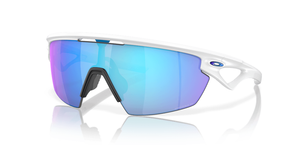 Oakley Sphaera Sport Sunglasses (Prizm Sapphire/Matte White) - BUMSONTHESADDLE